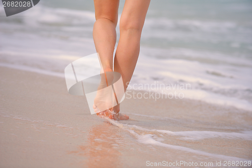 Image of Happy Beautiful Woman Enjoying Summer Vacation