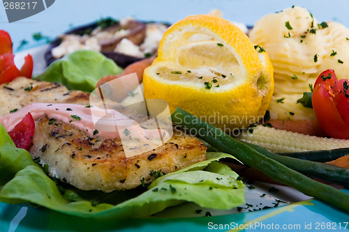 Image of Fish and mushrooms
