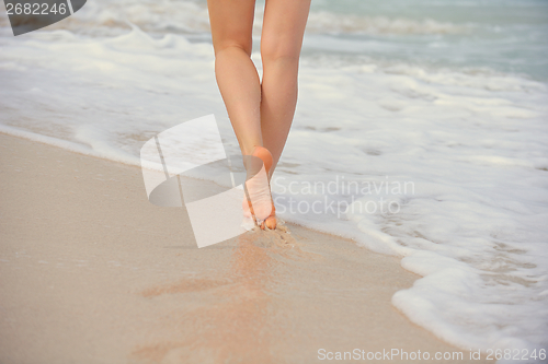 Image of Happy Beautiful Woman Enjoying Summer Vacation
