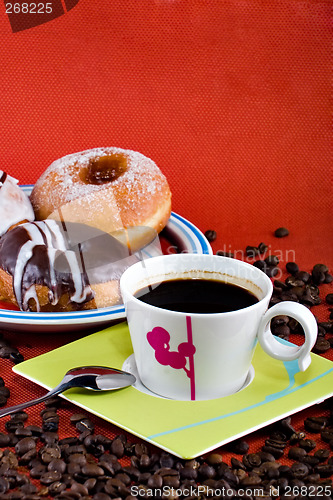 Image of Coffee and donuts