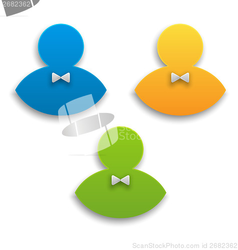 Image of Colorful user icons, persons symbol