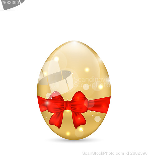 Image of Easter paschal shine egg with red bow