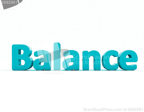 Image of 3d word balance