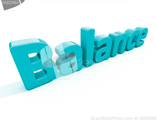 Image of 3d word balance