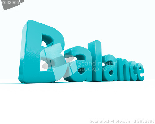 Image of 3d word balance