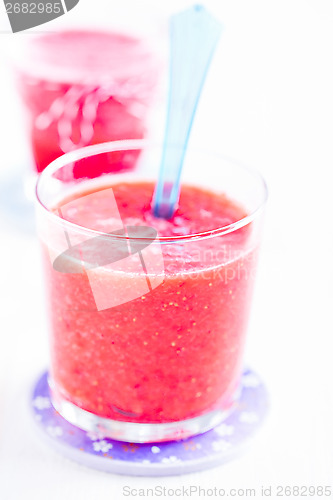 Image of Strawberry smoothie in glass