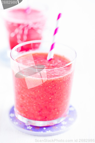 Image of Strawberry smoothie in glass