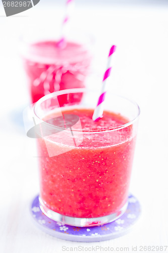 Image of Strawberry smoothie in glass