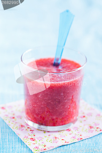 Image of Strawberry smoothie in glass