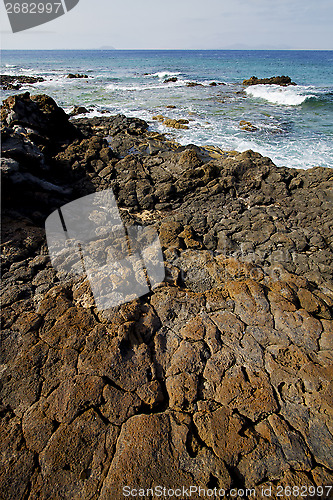 Image of spain  sky  water  coastline and summer in lanzarote 