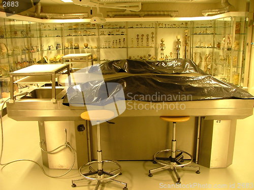 Image of autopsy room in a medical faculty