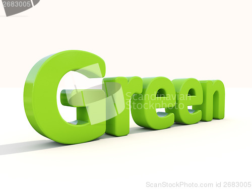 Image of 3d word green