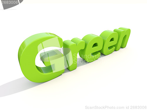 Image of 3d word green