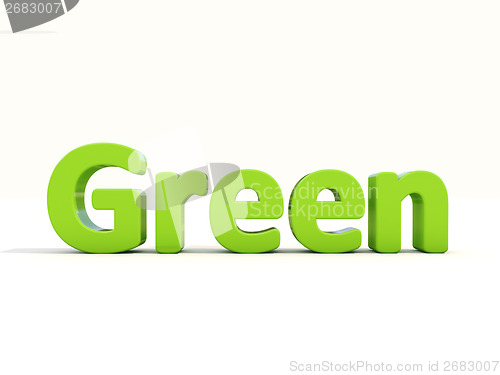 Image of 3d word green