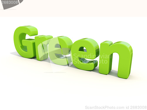 Image of 3d word green