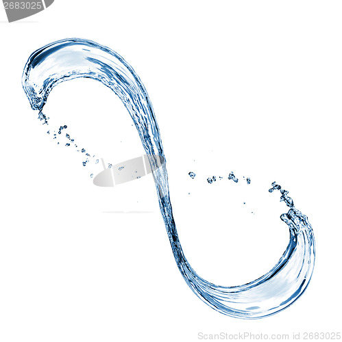 Image of water splash isolated on white