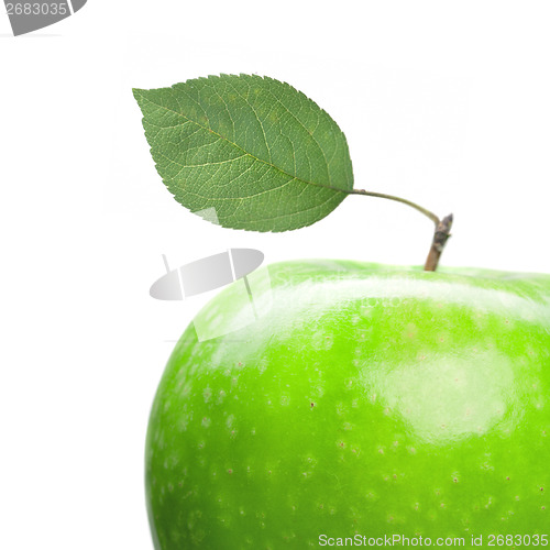 Image of green apple isolated on white
