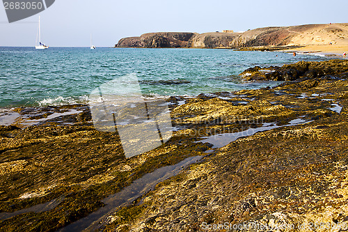 Image of light  lanzarote  spain coastline  water   summer 