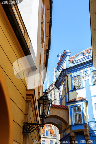 Image of Prague alleyway - historical centre of the Prague