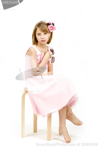 Image of Studio portrait of young beautiful girl