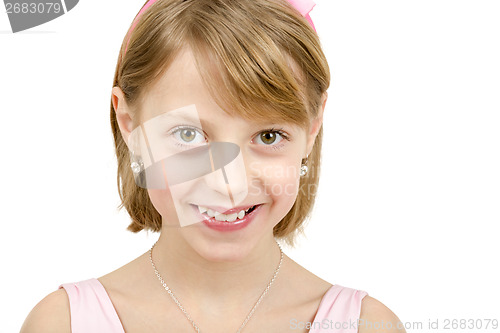 Image of Studio portrait of young beautiful girl