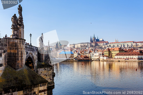 Image of View of the Cathedral of St. Vitus, the Vltava River, Prague