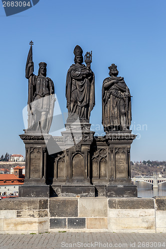 Image of Staue on the Charles Bridge in Prague, Czech Republic.