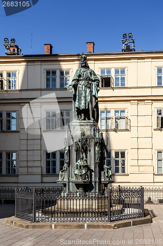 Image of Photo of the historical statue of Karel Charles IV 