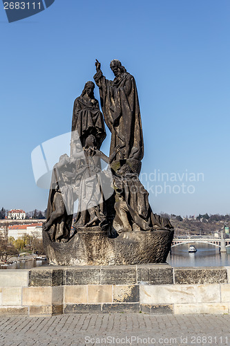 Image of Staue on the Charles Bridge in Prague, Czech Republic.