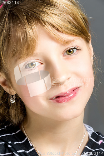 Image of Studio portrait of young beautiful girl