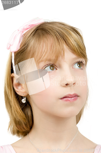 Image of Studio portrait of young beautiful girl