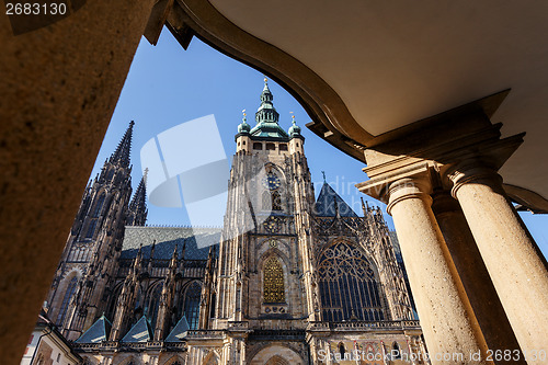 Image of st. vitus cathedral in prague czech republic 