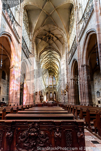 Image of Interior of Saint Vitus Cathedral in Prague