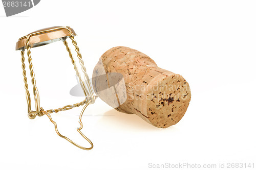 Image of champagne wine bottle corks