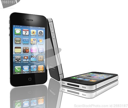 Image of iPhone 4s with the faster dual-core A5 chip. 