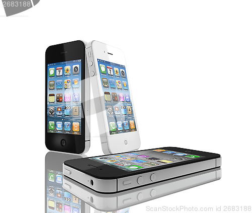 Image of iPhone 4s with the faster dual-core A5 chip. 