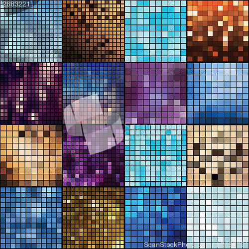 Image of Mosaic vector backgrounds.