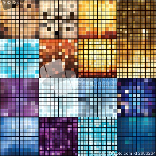 Image of Mosaic vector backgrounds.