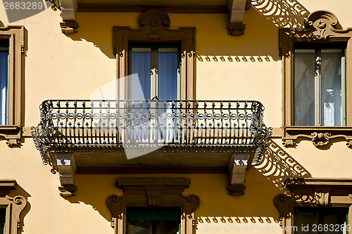 Image of old    terrace in the   centre   of city lugano Switzerland Swis