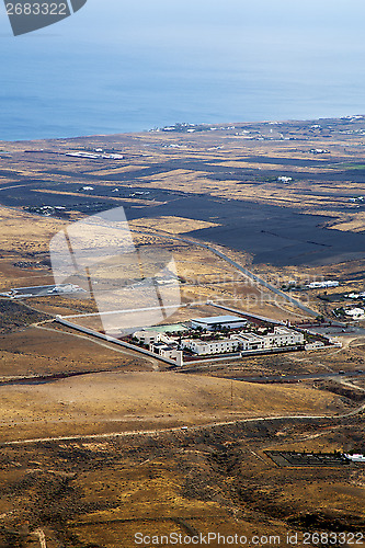 Image of view from the top africa and house coastline