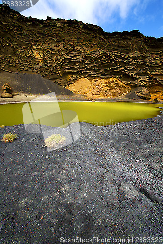 Image of  water  in el golfo lanzarote   sky  coastline and summer 