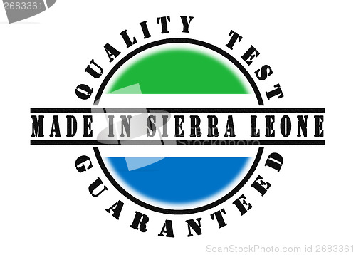 Image of Quality test guaranteed stamp 