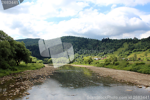 Image of beautiful speed mountainous river