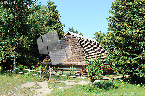 Image of old rural house in Carpathian region