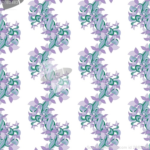 Image of Seamless wave hand-drawn pattern, waves background