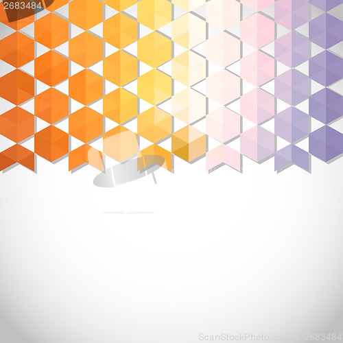 Image of abstract background banner of hexagon
