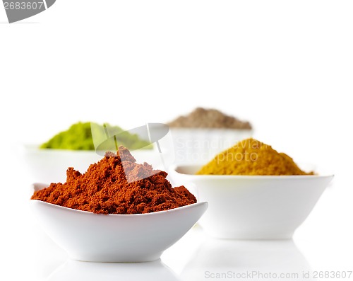 Image of spices on a white background