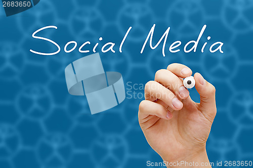 Image of Social Media Concept White Marker