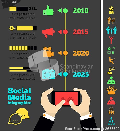 Image of Social Media Infographic Template.