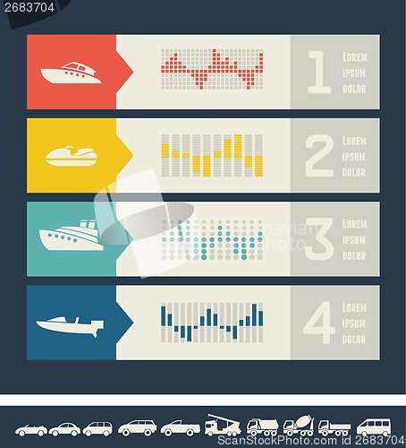 Image of Transportation Infographic Template.